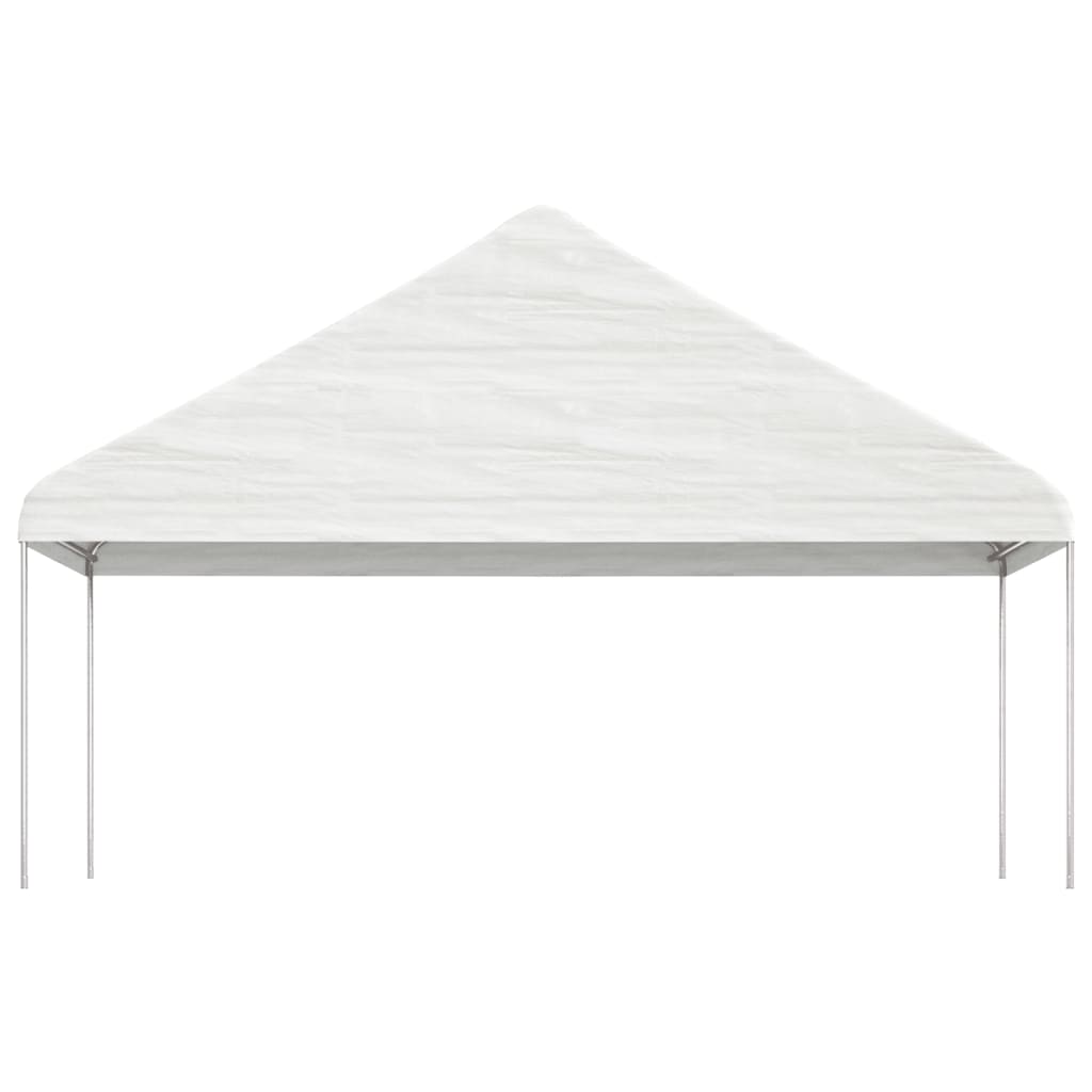 Gazebo con Tetto Bianco 8,92x5,88x3,75 m in Polietilene 3155520