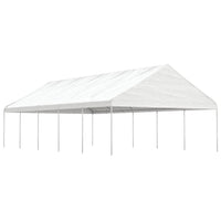 Gazebo con Tetto Bianco 11,15x5,88x3,75 m in Polietilene 3155521