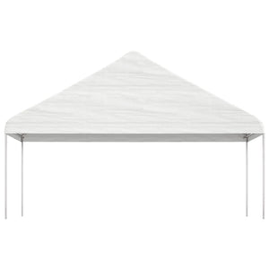 Gazebo con Tetto Bianco 11,15x5,88x3,75 m in Polietilenecod mxl 76398