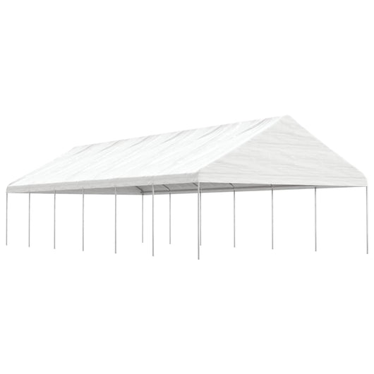 Gazebo con Tetto Bianco 13,38x5,88x3,75 m in Polietilenecod mxl 100331