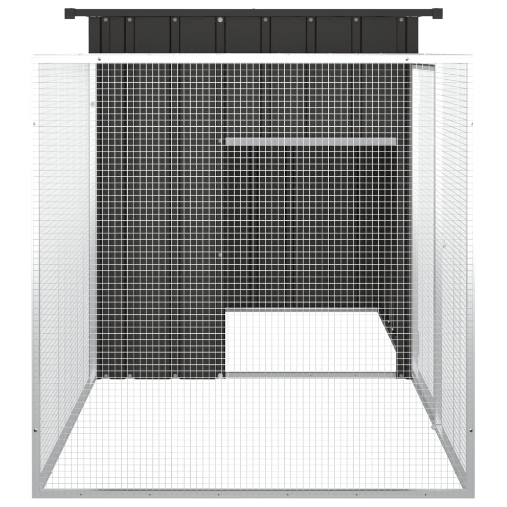 Gabbia per Conigli Antracite 200x91x100 cm Acciaio Zincato 3155527