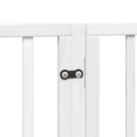 Cancello Cani Porta Pieghevole Bianco 12 Pannelli 640 cm Pioppo 3155566