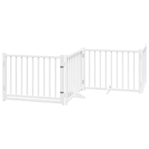 Cancello Cani Porta Pieghevole Bianco 12 Pannelli 640 cm Pioppo 3155730