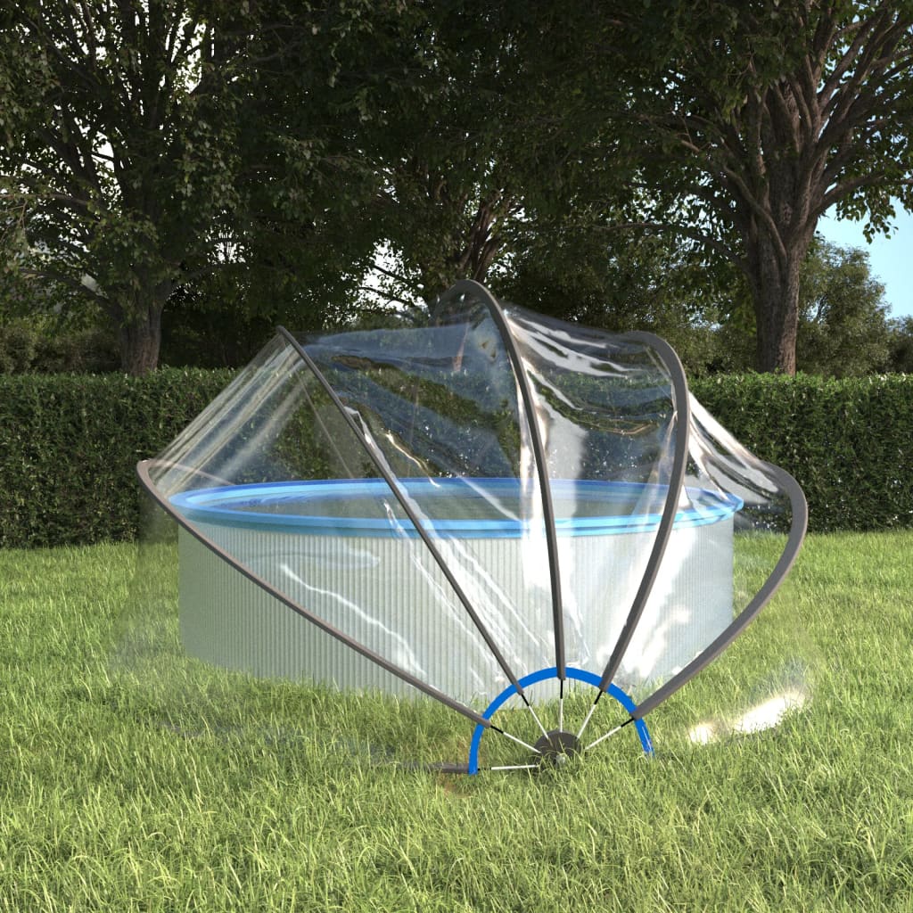 Cupola per Piscina Rotonda 376x188 cm PVC 93813