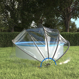 Cupola per Piscina Rotonda 376x188 cm PVC 93813