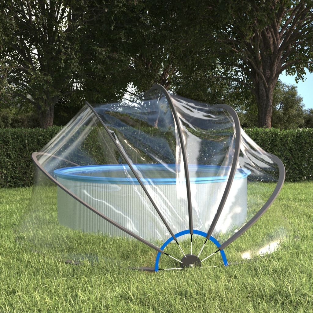 Cupola per Piscina Rotonda 406x203 cm PVC 93814