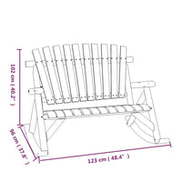 Panca Dondolo Giardino 2Posti 123x96x102cm Massello Abete Rosso 363350