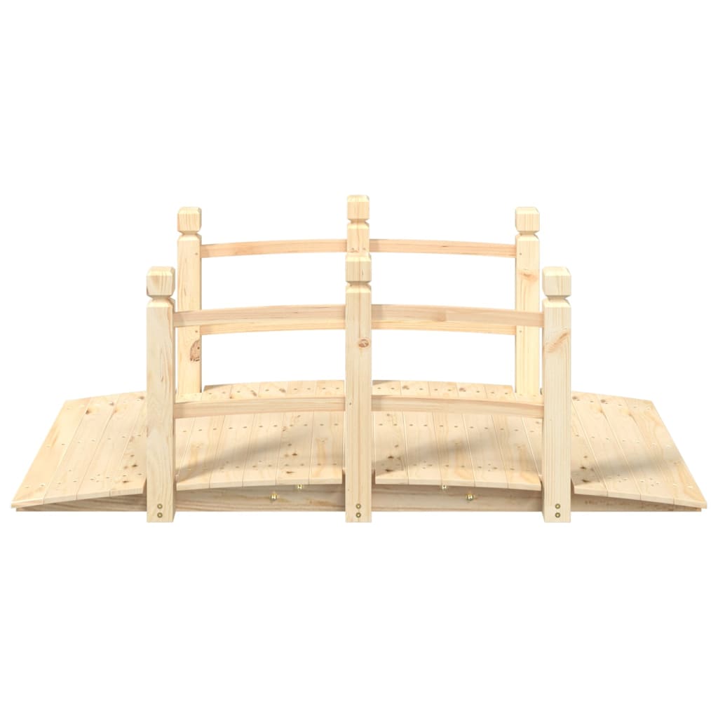 Ponte Giardino Ringhiere 150x67x56cm Legno Massello Abete Rosso 363355