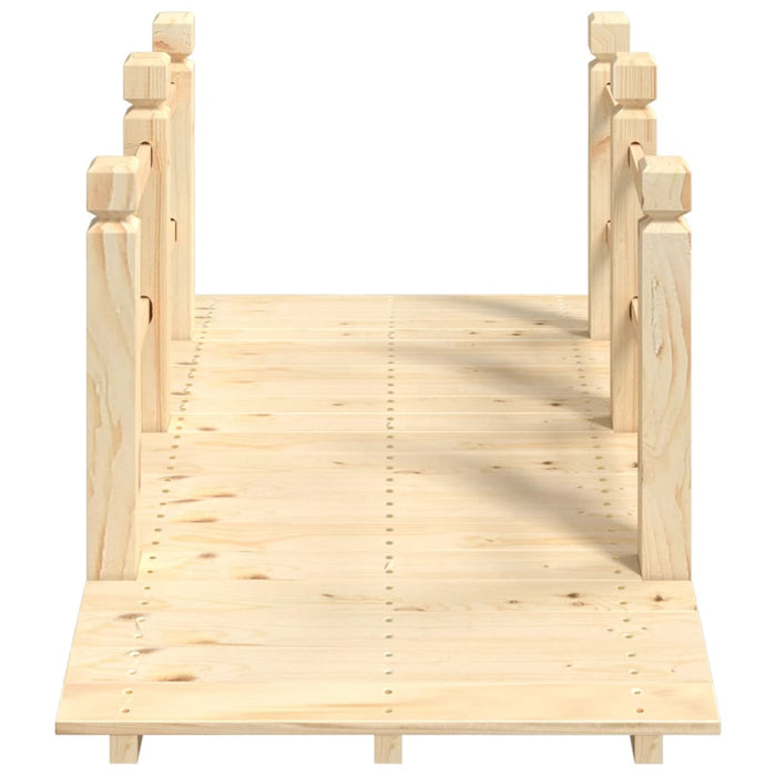 Ponte Giardino Ringhiere 150x67x56cm Legno Massello Abete Rosso 363355