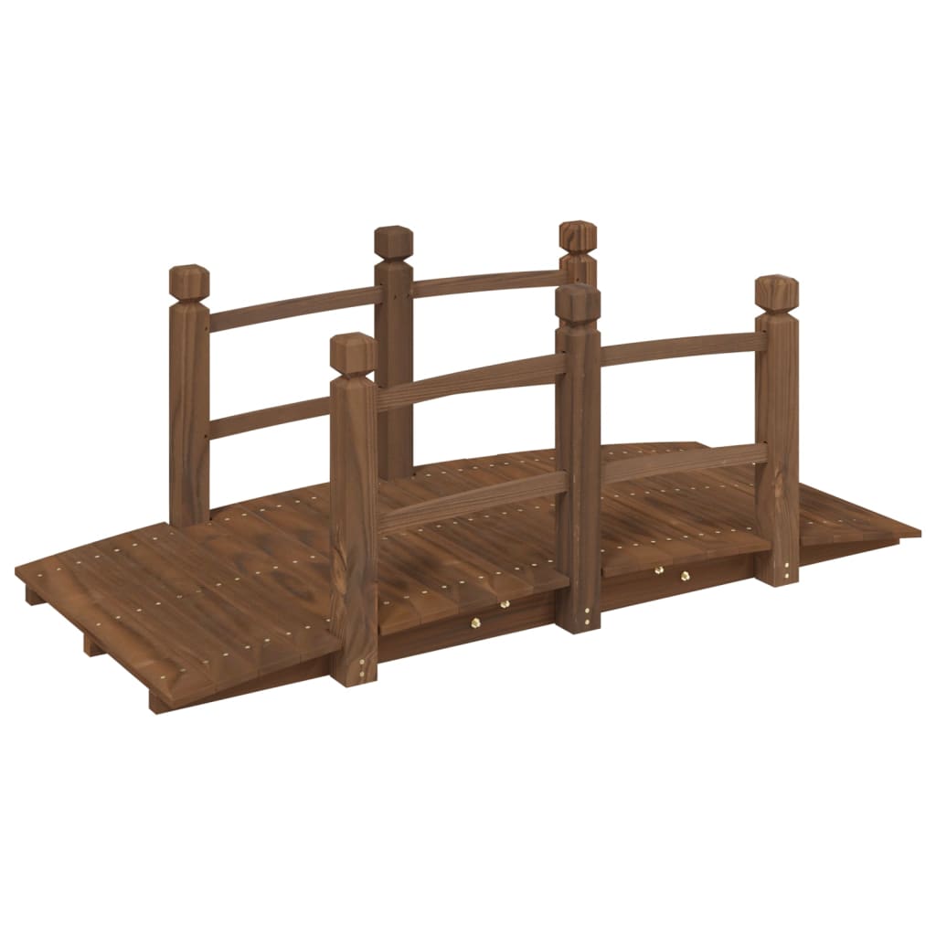 Ponte Giardino Ringhiere 150x67x56cm Legno Massello Abete Rosso 363356