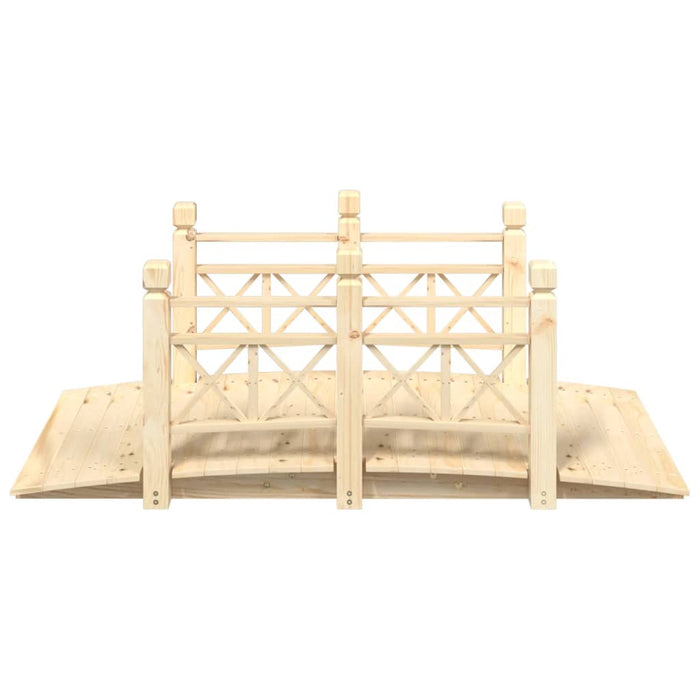 Ponte Giardino Ringhiere 150x67x56cm Legno Massello Abete Rosso 363359