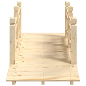 Ponte Giardino Ringhiere 150x67x56cm Legno Massello Abete Rosso 363359