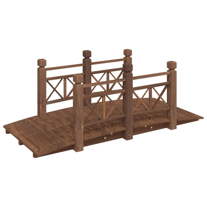 Ponte Giardino Ringhiere 150x67x56cm Legno Massello Abete Rosso 363360