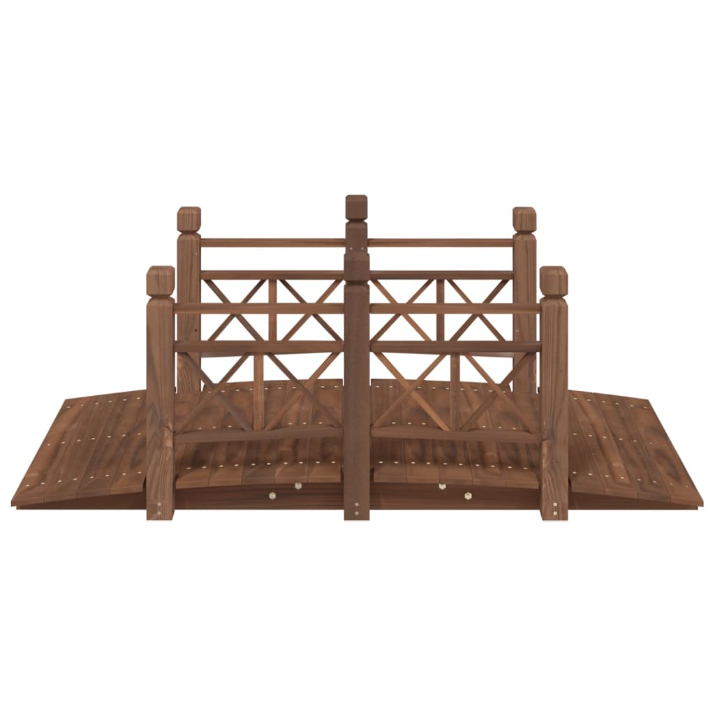 Ponte Giardino Ringhiere 150x67x56cm Legno Massello Abete Rosso 363360