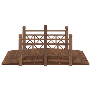 Ponte Giardino Ringhiere 150x67x56cm Legno Massello Abete Rosso 363360