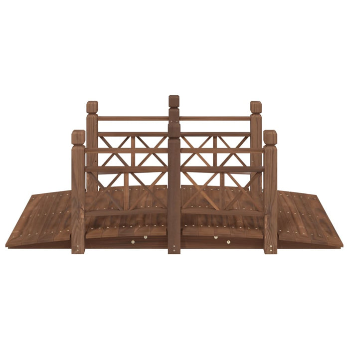 Ponte Giardino Ringhiere 150x67x56cm Legno Massello Abete Rosso 363360