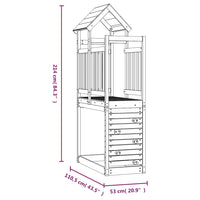 Torre da Gioco con Arrampicata 53x110x214cm in Legno di Douglas 826551