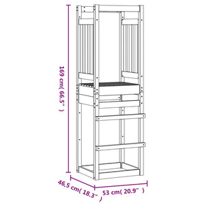 Torre da Gioco 53x46,5x169 cm in Legno Massello di Pino 826577