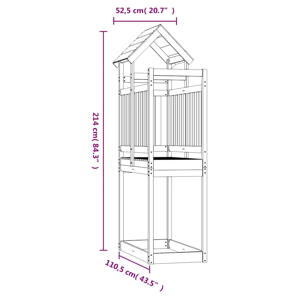 Torre da Gioco 52,5x110,5x214 cm in Legno Massello di Douglas 826584