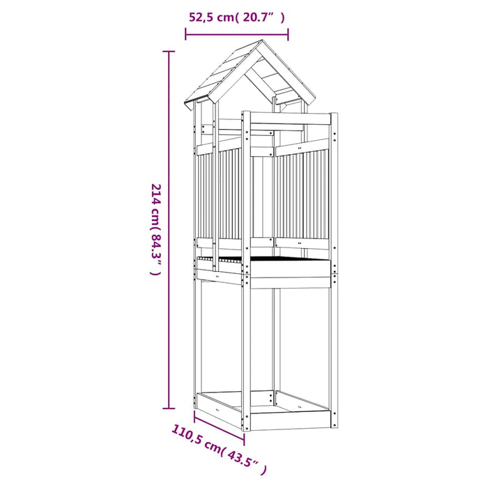 Torre da Gioco 52,5x110,5x214 cm in Legno Massello di Douglas 826584