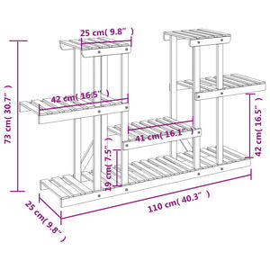 Portafiori 110x25x73 cm in Legno Massello di Abete 362853