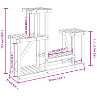 Portafiori 90x25x73,5 cm in Legno Massello di Abete 362876