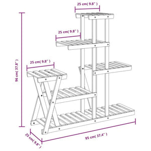 Portafiori 95x25x96 cm in Legno Massello di Abete 362880