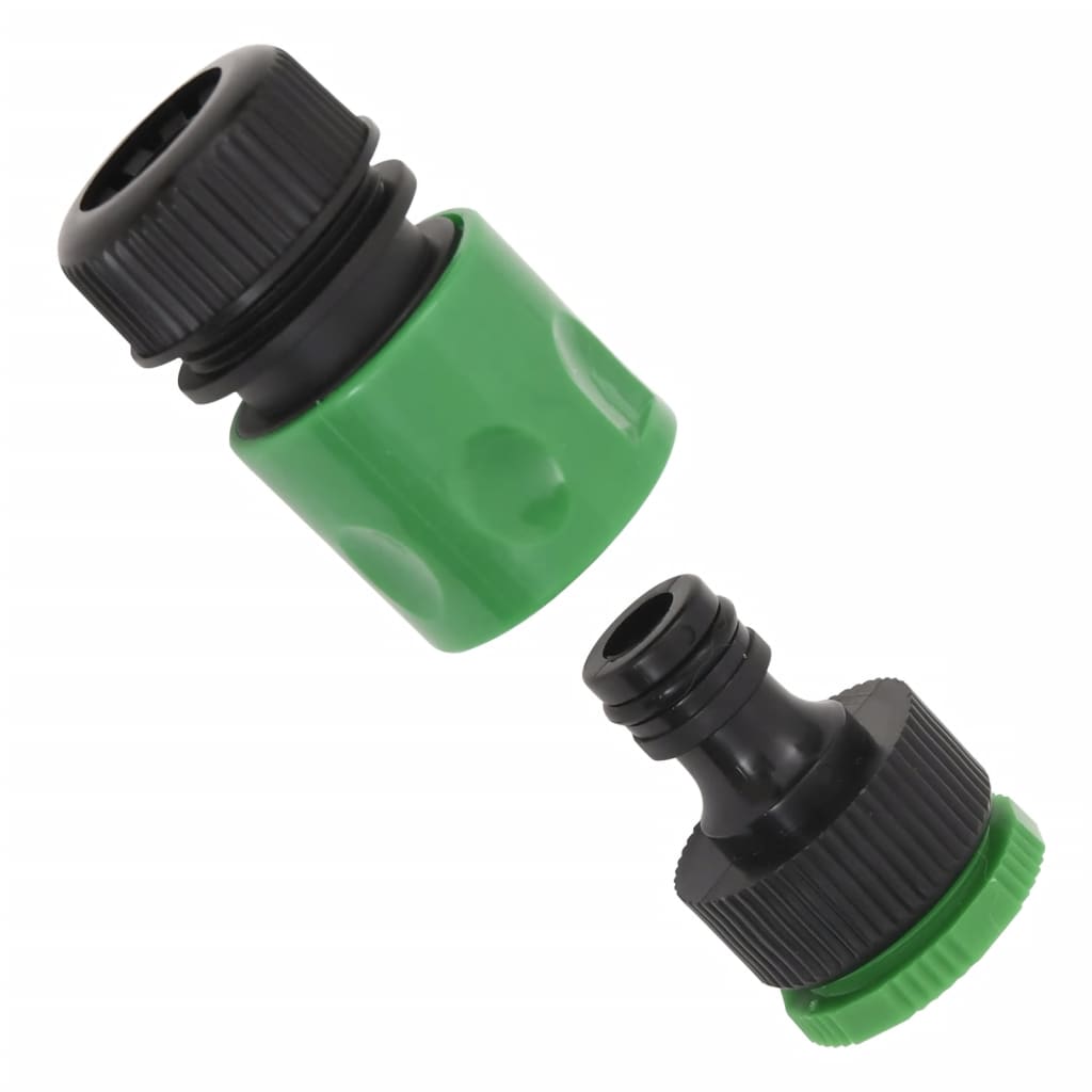 Set Tubo da Giardino con Raccordi Verde 0,6" 20 m in PVC 154370