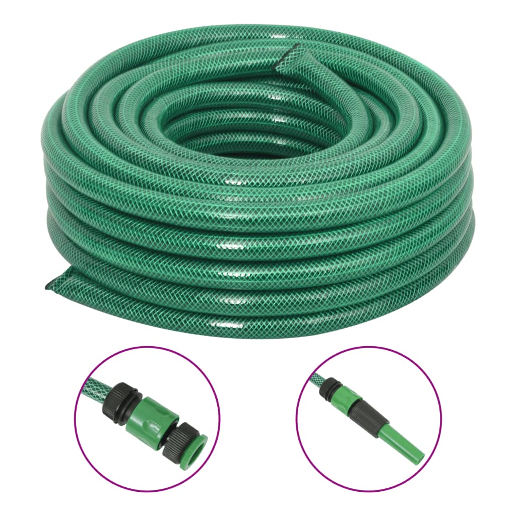 Set Tubo da Giardino con Raccordi Verde 0,9" 10 m in PVCcod mxl 71146