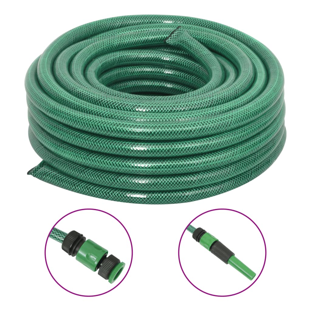 Set Tubo da Giardino con Raccordi Verde 0,9" 50 m in PVCcod mxl 71142