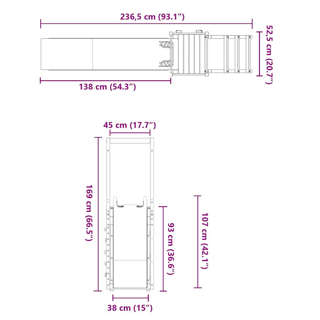 Set da Gioco da Esterno in Legno di Pino Impregnato 3155914