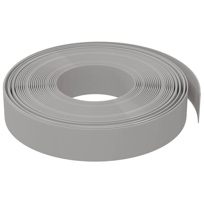 Bordature da Giardino 3 pz Grigie 10 m 10 cm in Polietilene 3155429