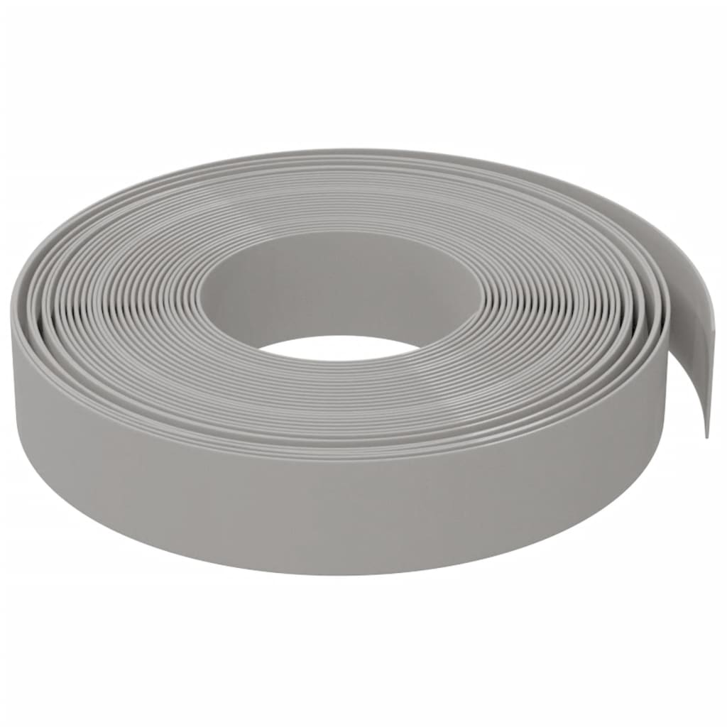 Bordature da Giardino 4 pz Grigie 10 m 10 cm in Polietilene 3155430