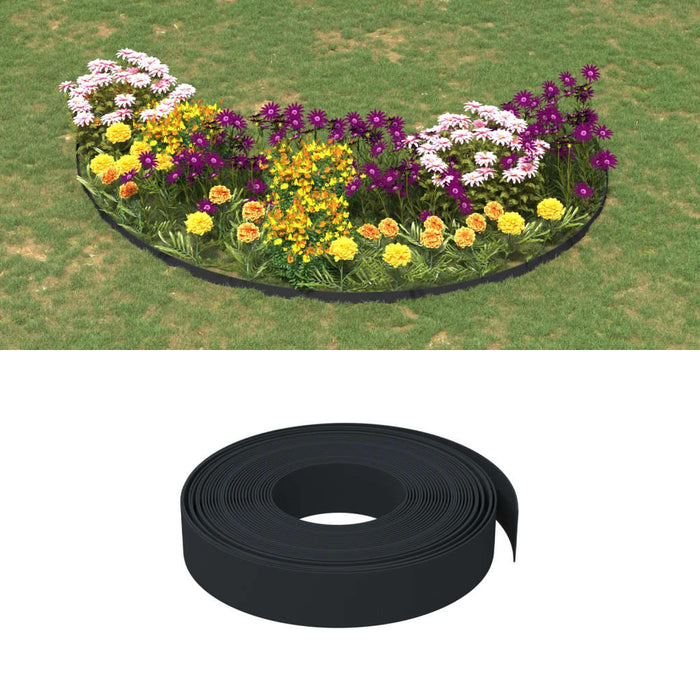 Bordature da Giardino 2 pz Nere 10 m 10 cm in Polietilenecod mxl 70714