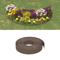 Bordature da Giardino 5 pz Marroni 10 m 10 cm in Polietilene 3155439