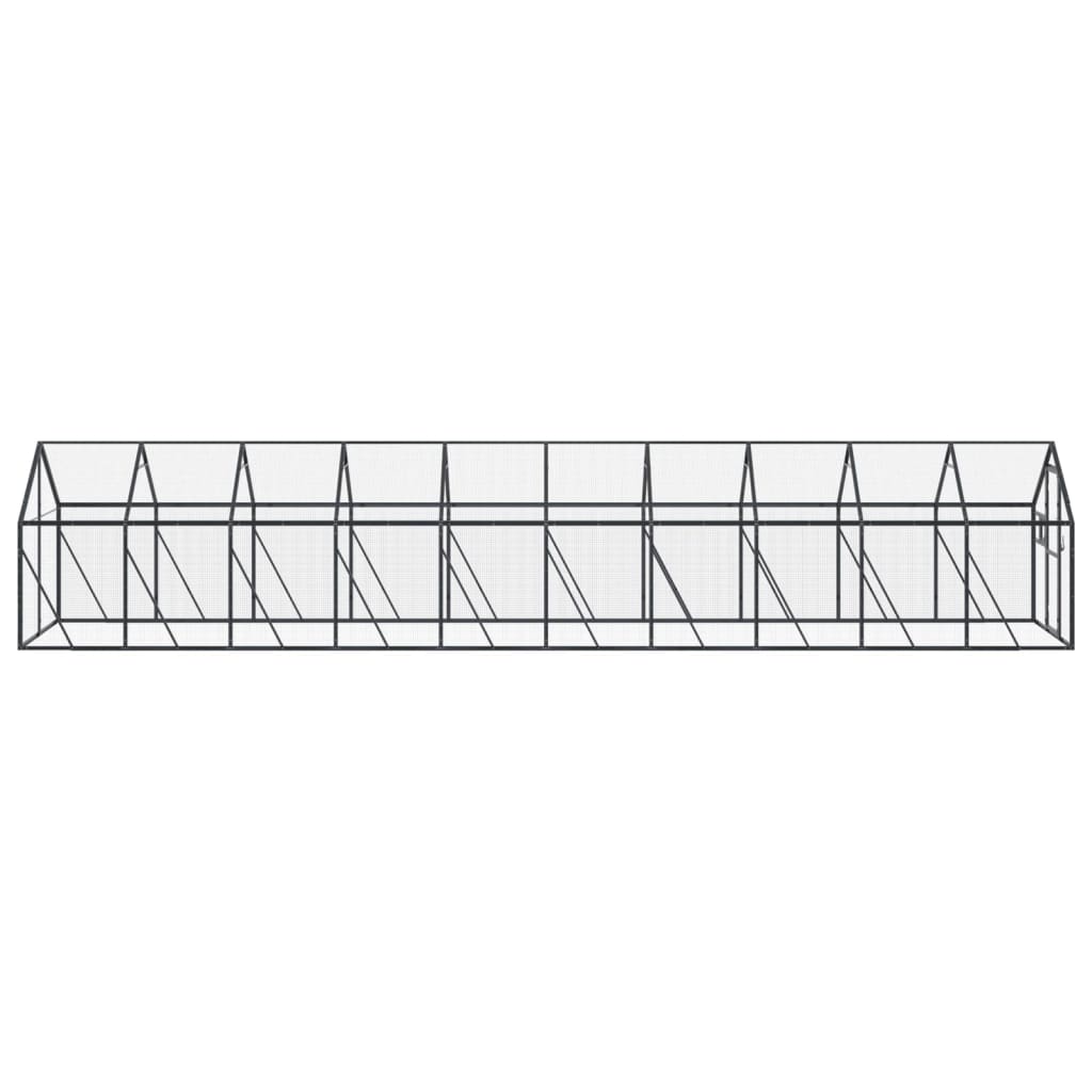 Voliera Antracite 1,79x10x1,85 m in Alluminio 3155806