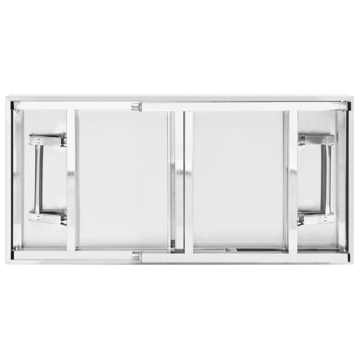 Tavolo Lavoro Cucina con Ripiano 120x60x145 cm Acciaio Inox 3155992