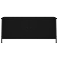 Mobile Porta TV con Ante Nero 102x35x45 cm in Legno Multistrato 826290