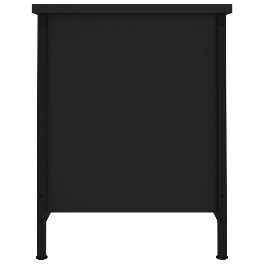 Mobile Porta TV con Ante Nero 60x35x45 cm in Legno Multistrato 826295