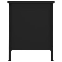 Mobile Porta TV con Ante Nero 60x35x45 cm in Legno Multistrato 826295