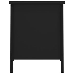 Mobile Porta TV con Ante Nero 60x35x45 cm in Legno Multistrato 826295