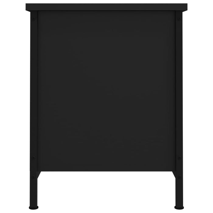 Mobile Porta TV con Ante Nero 60x35x45 cm in Legno Multistrato 826295