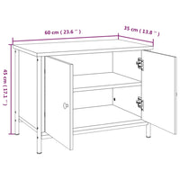 Mobile TV con Ante Rovere Sonoma 60x35x45 cm Legno Multistrato 826296