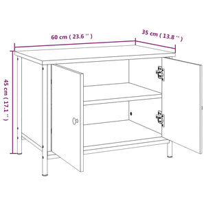 Mobile TV con Ante Rovere Sonoma 60x35x45 cm Legno Multistrato 826296