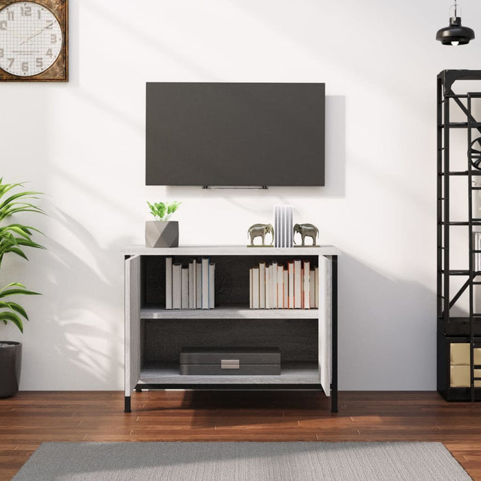 Mobile TV con Ante Grigio Sonoma 60x35x45 cm Legno Multistrato 826298