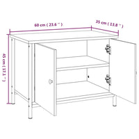 Mobile TV con Ante Grigio Sonoma 60x35x45 cm Legno Multistrato 826298