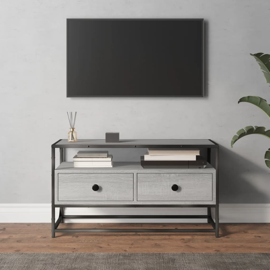 Mobile Porta TV Grigio Sonoma 80x35x45 cm in Legno Multistratocod mxl 127519