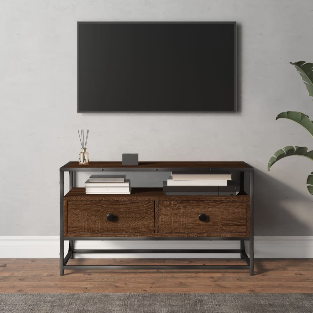 Mobile Porta TV Rovere Marrone 80x35x45 cm in Legno Multistrato 826314