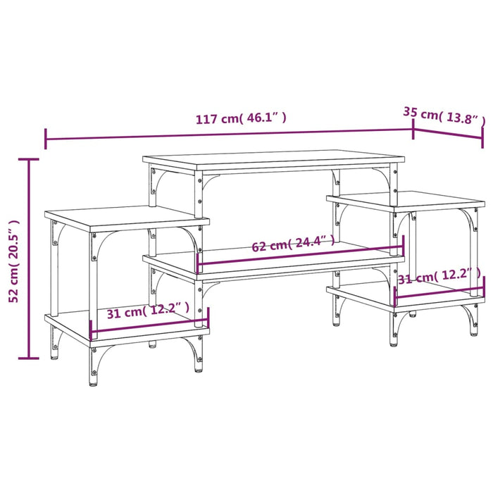 Mobile Porta TV Rovere Sonoma 117x35x52 cm in Legno Multistrato 826316