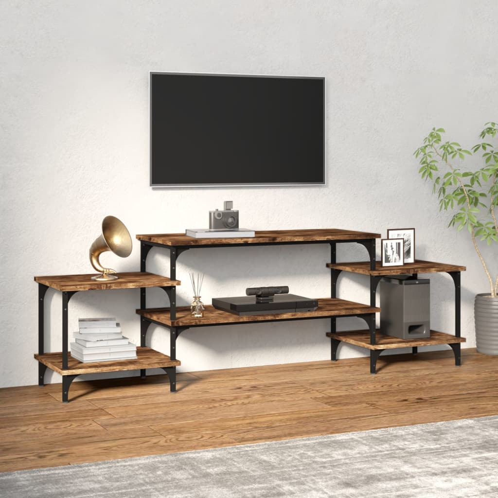 Mobile Porta TV Rovere Fumo 157x35x52 cm in Legno Multistratocod mxl 78363